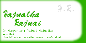 hajnalka rajnai business card